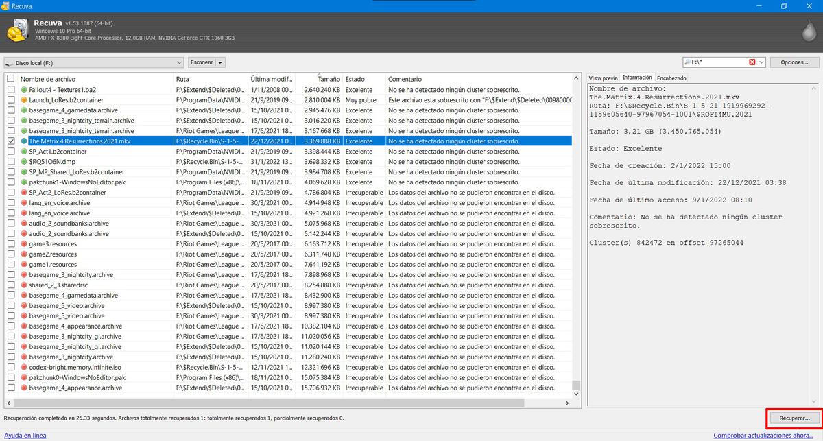 Pasos para recuperar los datos de un disco duro 4