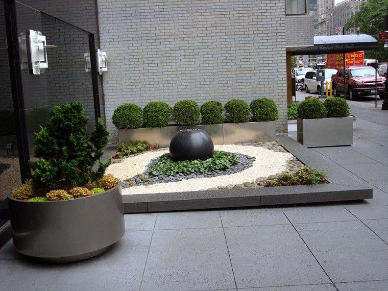 Jardines frontales estilo oriental