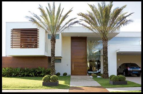 Diseños de casas modernas con jardín frontal