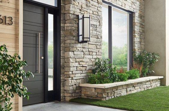 Jardines frontales en jardineras