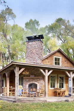 Diseños de casas con teja y piedra