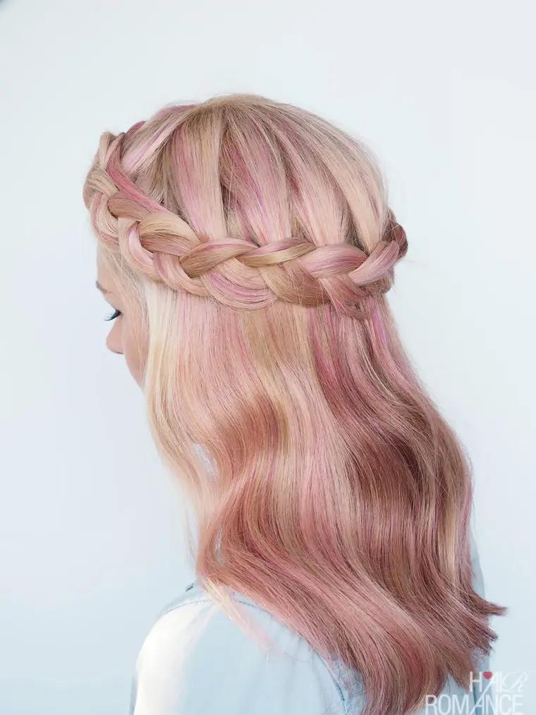 peinado de trenza holandesa de moda