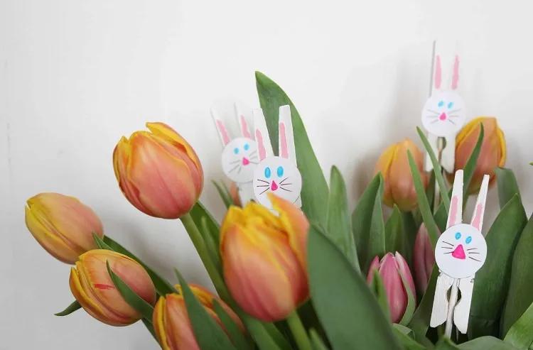 diy idea pascua 2022 fácil simple conejo de madera