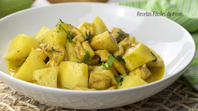 patatas con choco o papas con sepia paso a paso