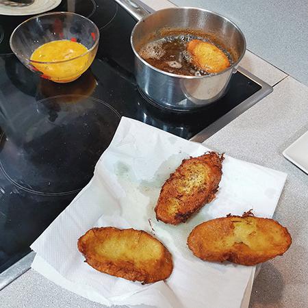 Receta de torrijas tradicionales caseras - Cadena de montaje