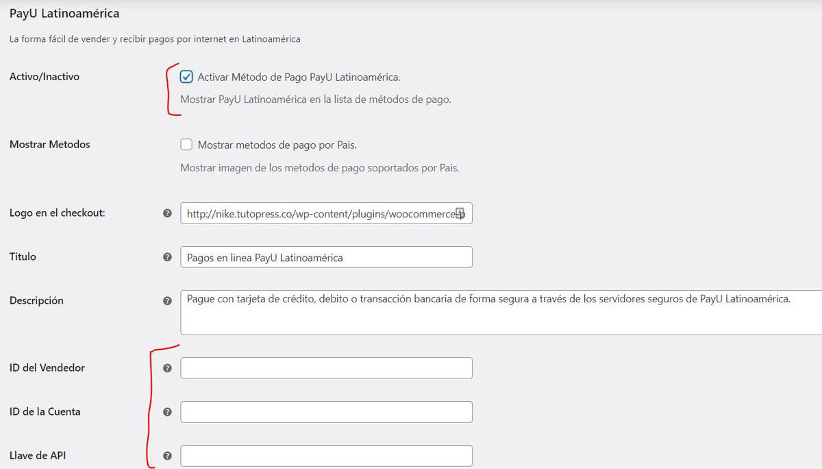 configuracion de payu en woocommerce