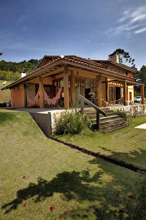 Ideas de casas de campo rusticas con chimenea
