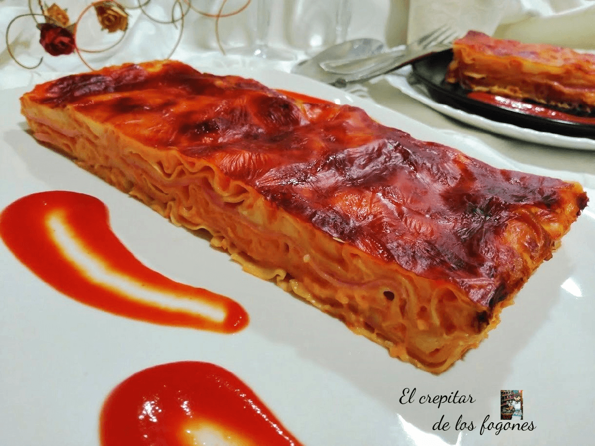 lasaña de jamón