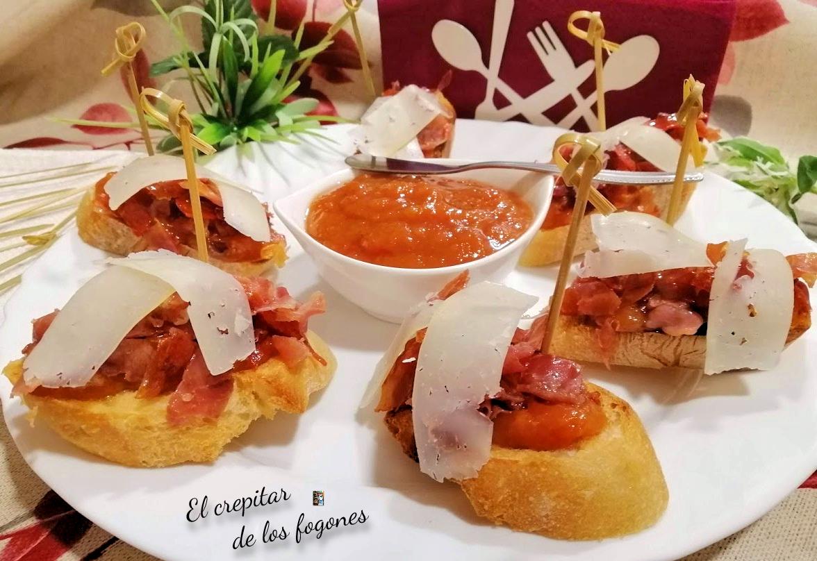montaditos de jamón