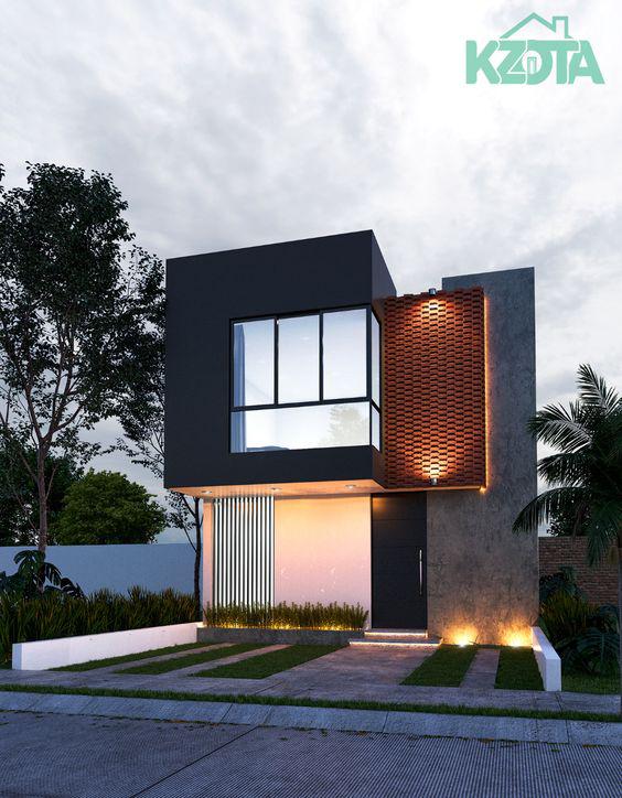 Fachadas de casas negras modernas