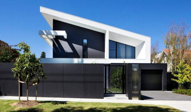 Fachadas de casas negras modernas