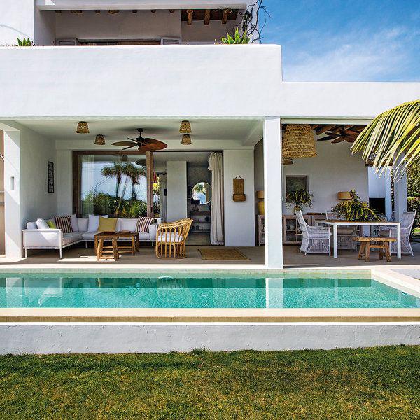 Colores para casas de campo con piscina