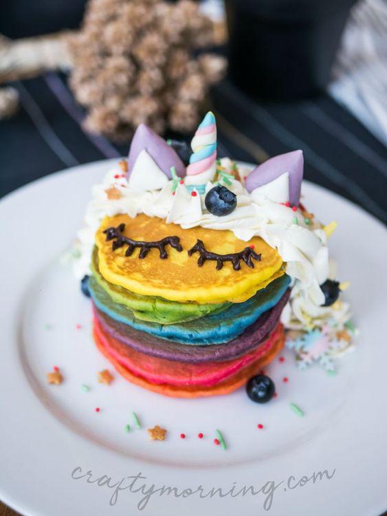 Hot cakes de arcoiris