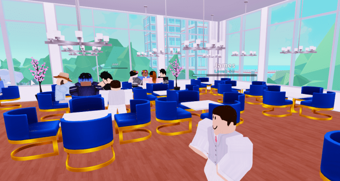 Una bonita disposicion de sillas y mesas. Querras tener la mayor cantidad de mesas con cuatro sillas alrededor