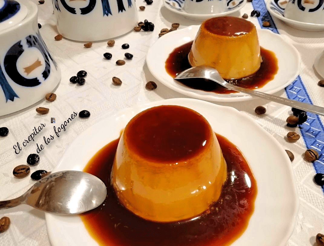 flan de café con leche condensada