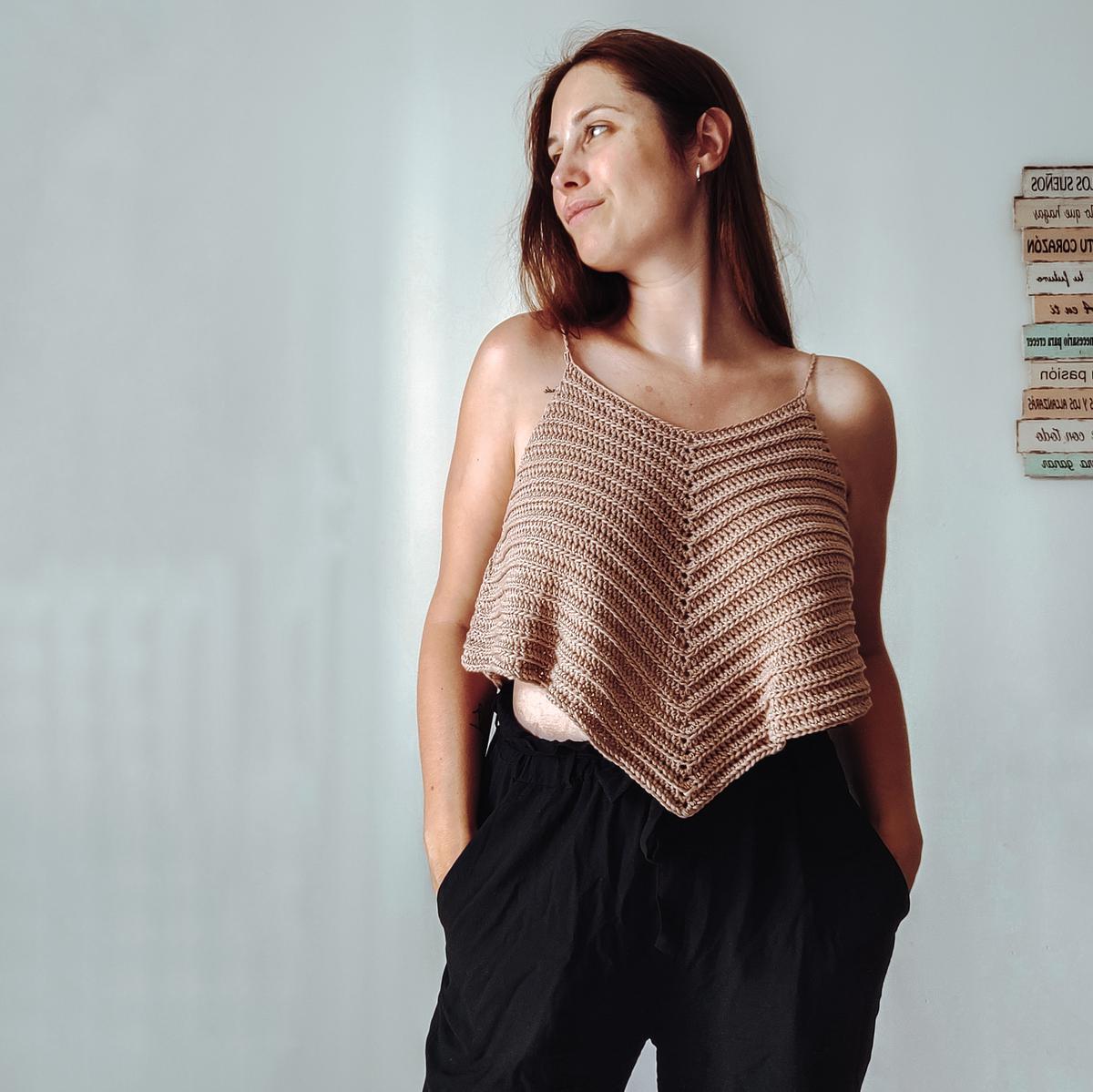 top a crochet de mujer