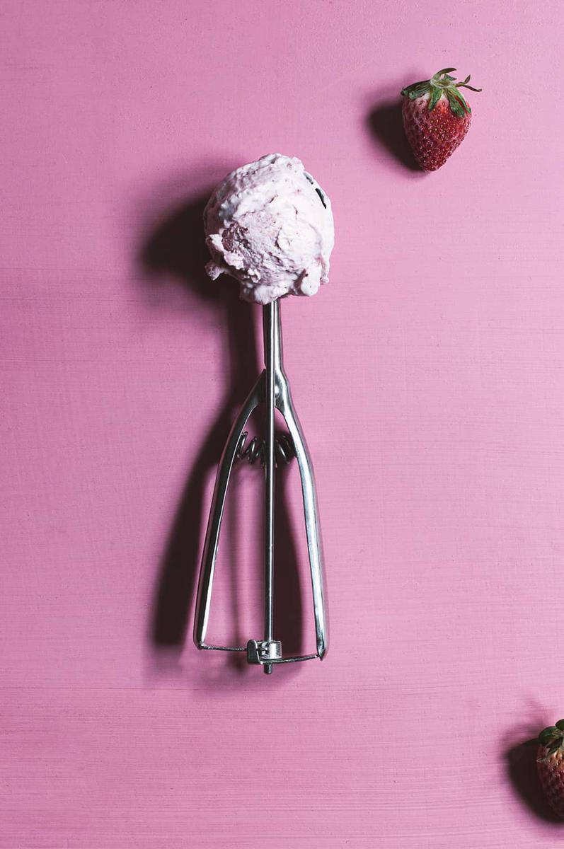 Receta de helado de fresa cremoso