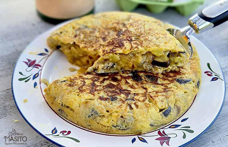 Tortilla con patatas y berenjena
