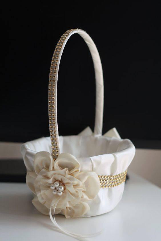 Canastas decoradas con tela