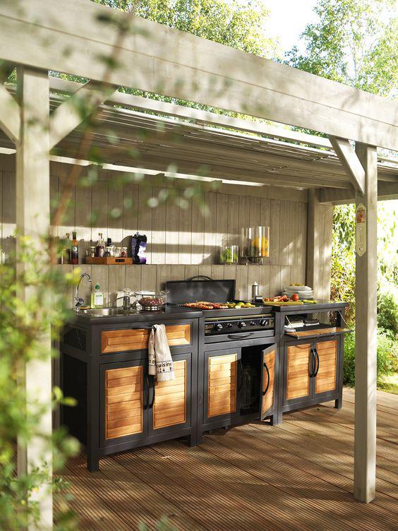 Cocinas al aire libre en el campo