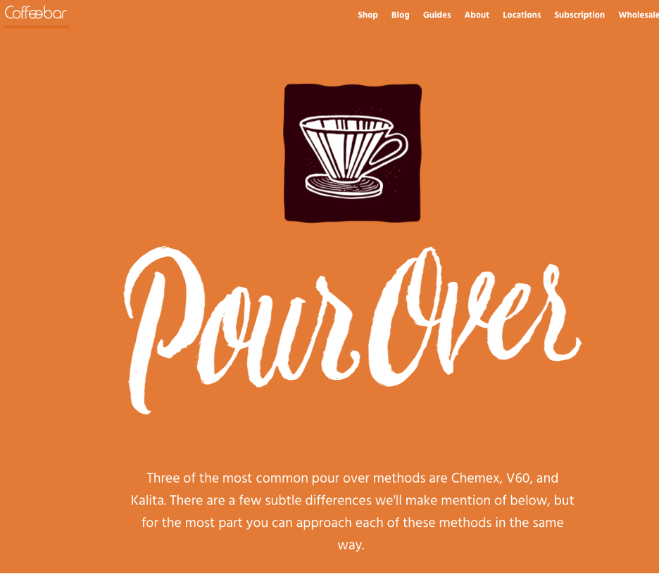 The Coffeebar creó estas increíbles guías de café.