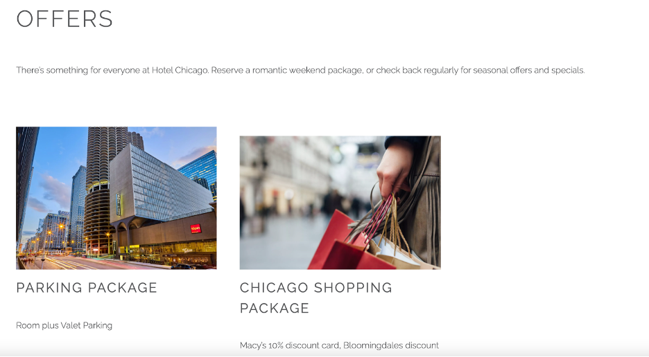Hotel Chicago ofrece un paquete de estacionamiento.