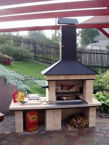 Barbacoas exteriores de fierro estilo rústico