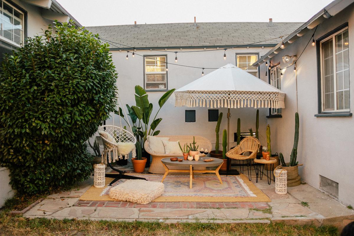 Patio estilo boho chic