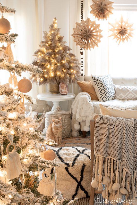 Pampas grass decor christmas