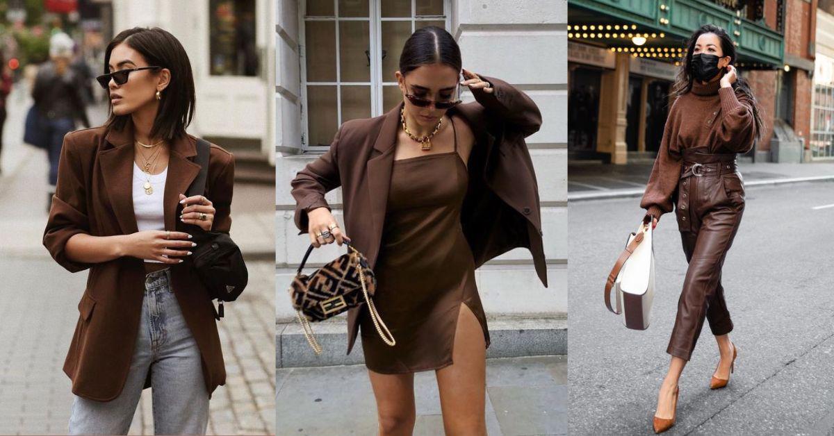 Ideas de outfits color café que ya viene el otoño