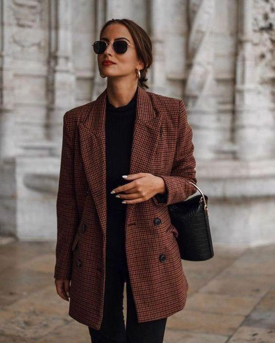 Outfits con blazer café