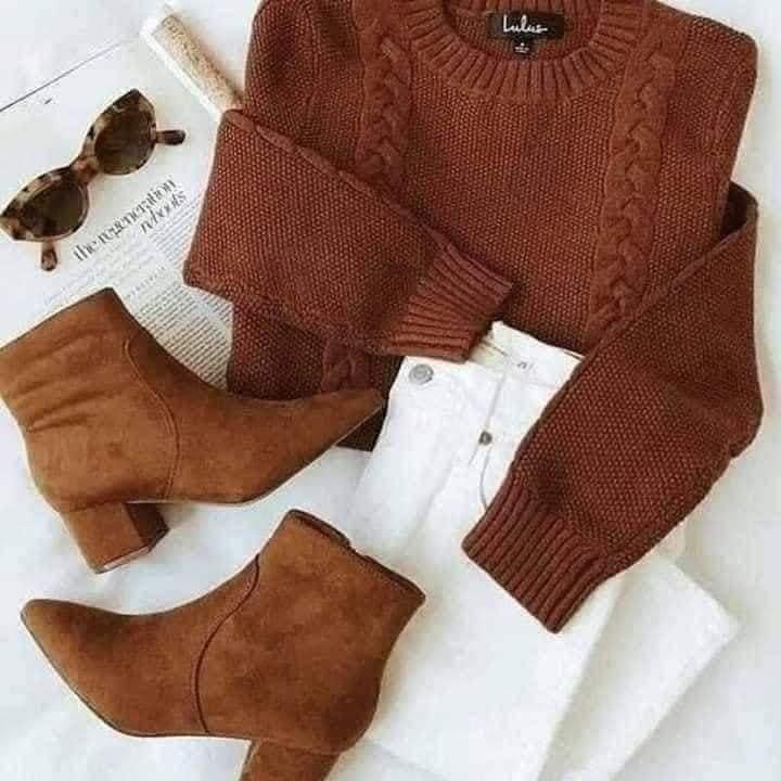 Suéteres café para otoño - invierno
