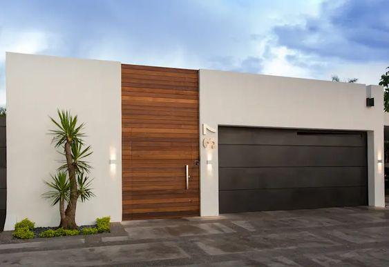 Casas modernas de un piso con cochera