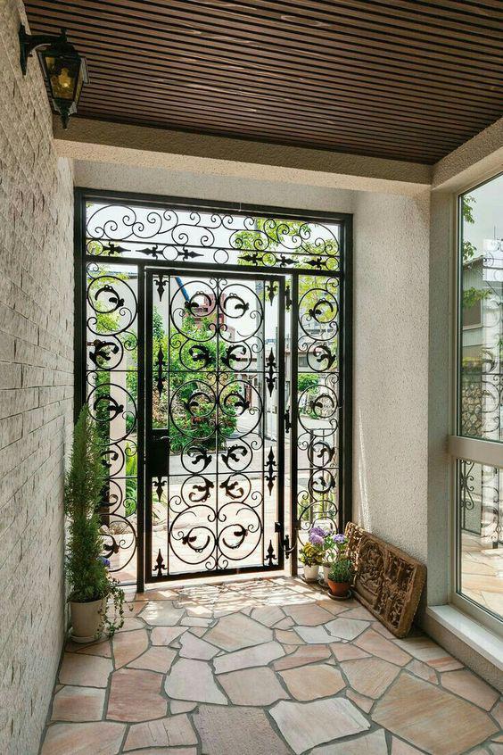 Ideas de puertas de hierro forjado para exteriores