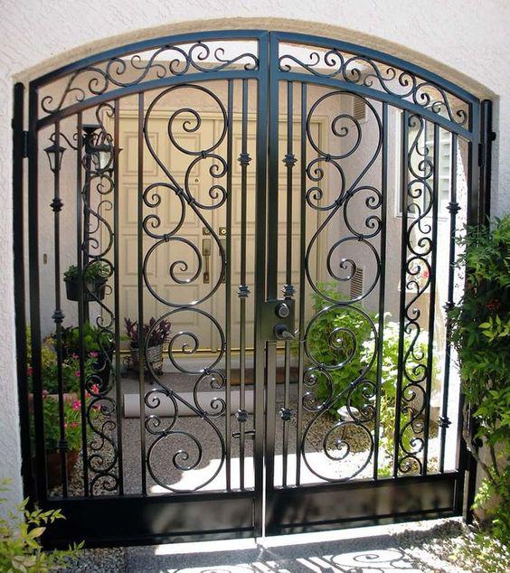 Ideas de puertas de hierro forjado para exteriores