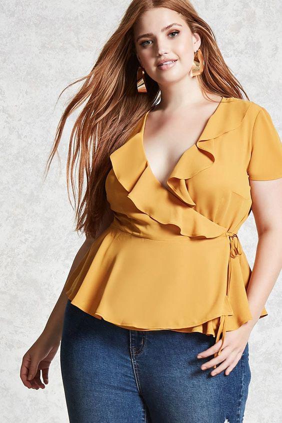 Looks con blusas cruzadas