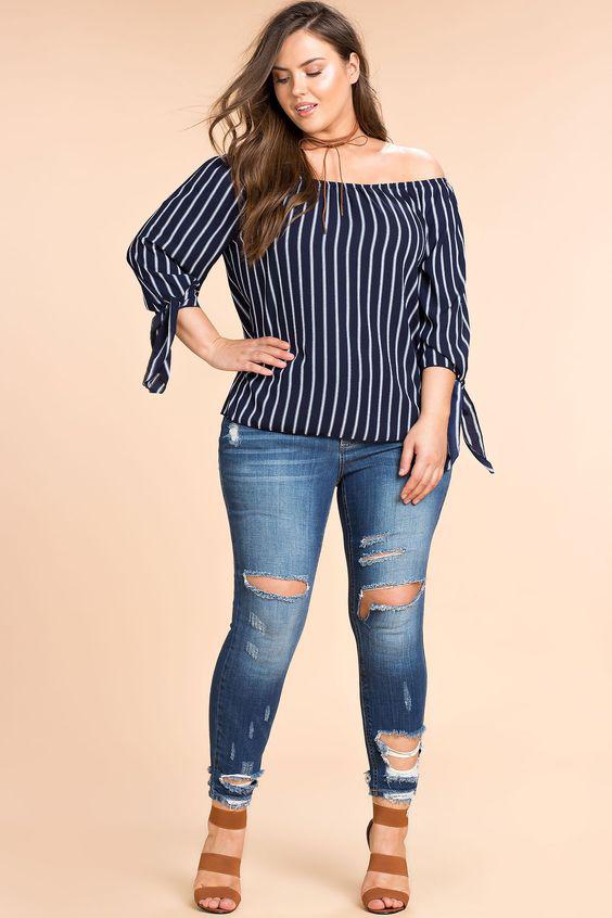 Diseños de blusas a rayas