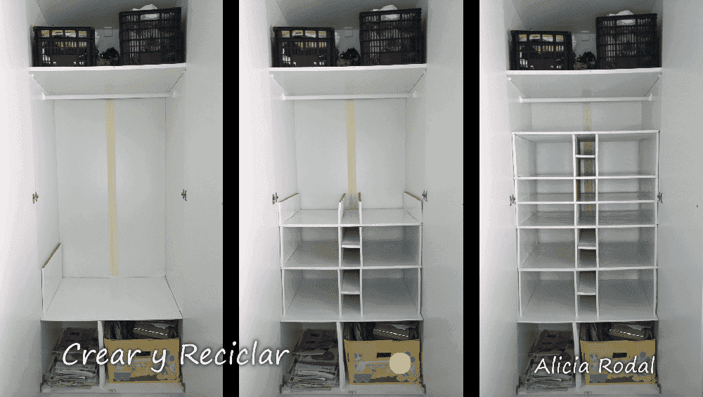 ¿Quieres aprender a hacer tus propios muebles a medida, sin gastar mucho dinero? Muy fácil, en este tutorial te voy a demostrar que puedes tener tus armarios bien organizados, con unas simples cajas de cartón y otros materiales reciclados. Diy