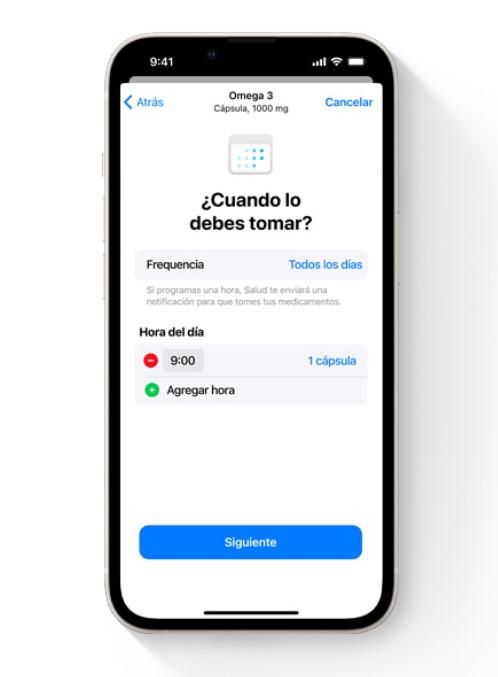 Salud y Fitness en iOS 16