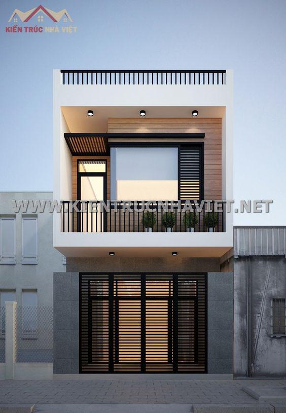 Fachadas de casas angostas en diferentes estilos