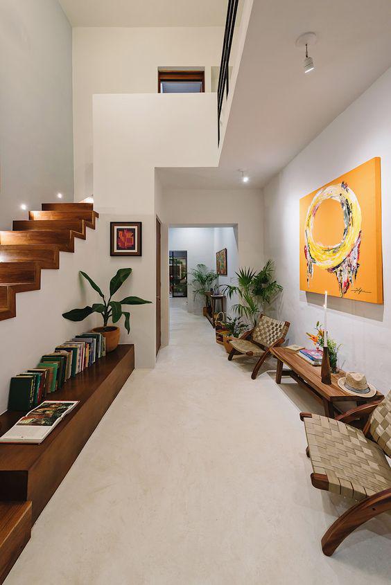 Interiores de casas angostas