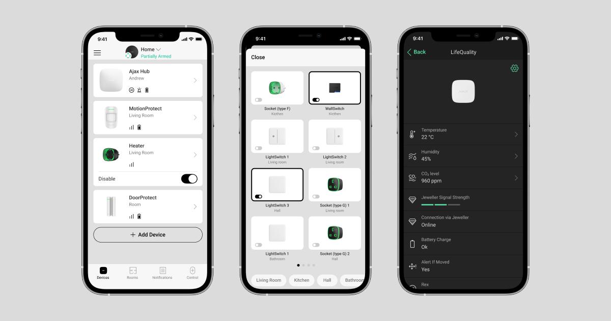 Ajax Systems - Diseño mejorado de apps