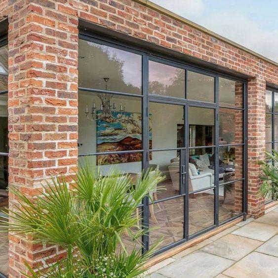 Modelos de casas de campo con ventanas de aluminio