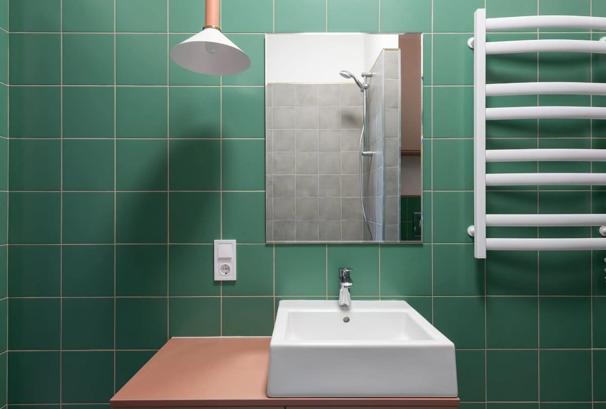 Baño en color verde