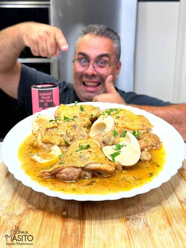 Muslos de pollo a la pepitoria