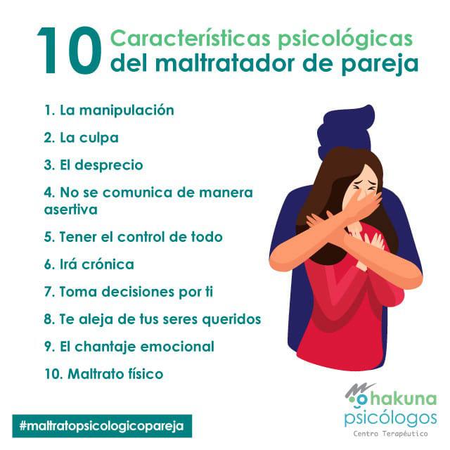 Características psicológicas del maltratador de pareja