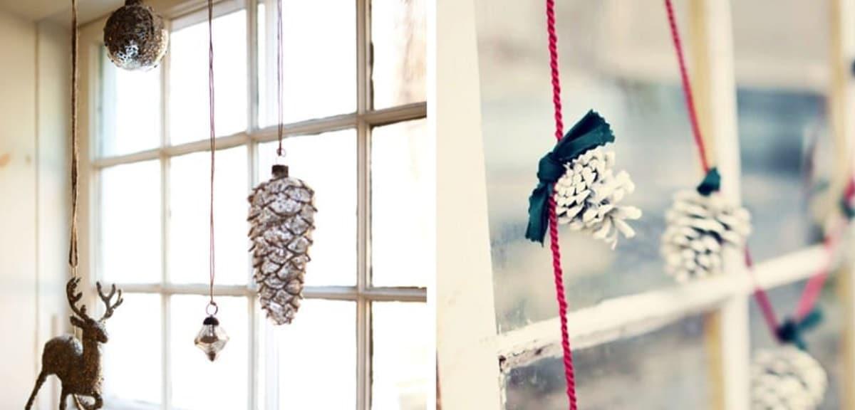 Colgantes navideños para ventanas