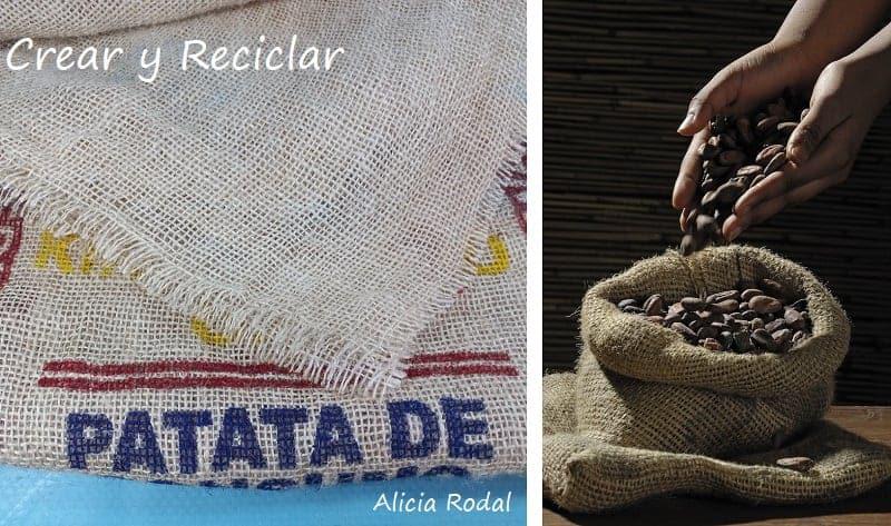 En este tutorial te voy a mostrar una manualidad con varias funciones, hecha con la tela de un saco de patatas