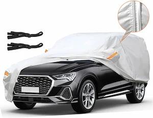 NEVERLAND -Funda Coche, 210D SUV Cubierta de Coche Impermeable Exteriores Anti-UV Anti-Polvo, Funda para Coche Compartimento del Conductor con Cremallera