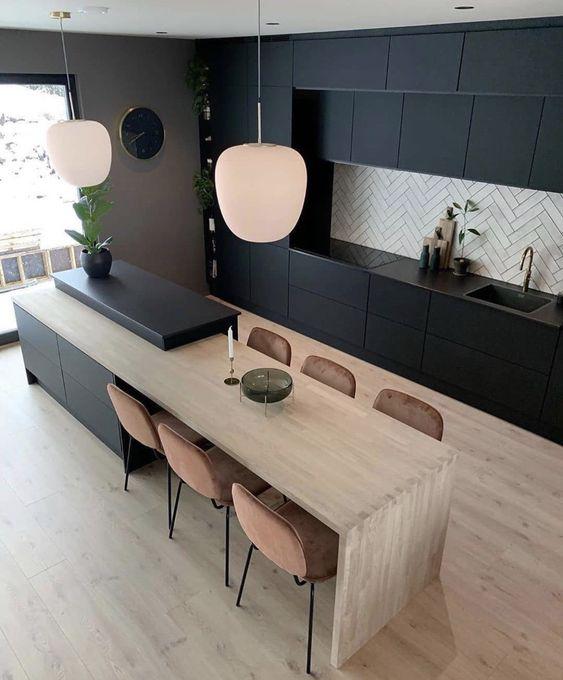 Modelos de barra desayunadora de madera